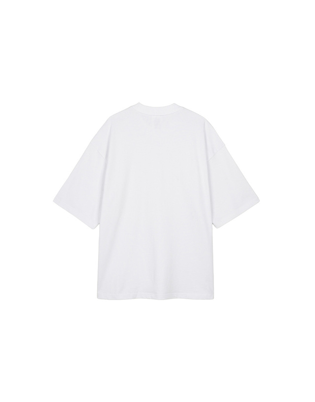 샤카웨어 샤카웨어 9.0 OZ 가먼트 다이 디자이너 티 반팔 화이트 GDN01 흰색 착용컷