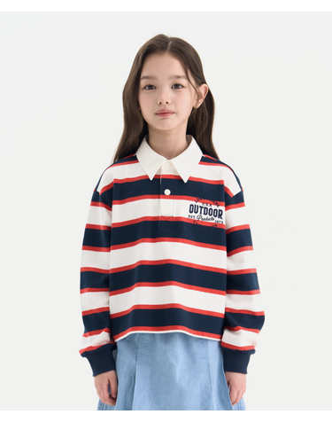 [본사]여아 세미크롭 럭비티 (다크 네이비) OD261ILC72_DNY