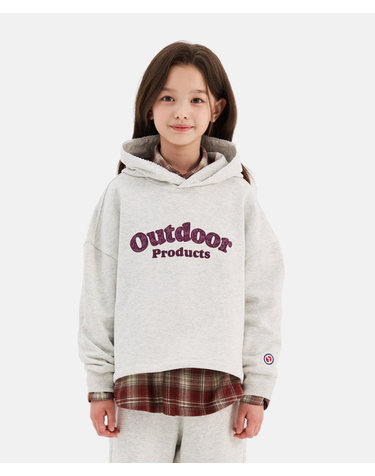 [본사]여아 크롭 후드티셔츠 (오트밀) OD263IHD75_OTM