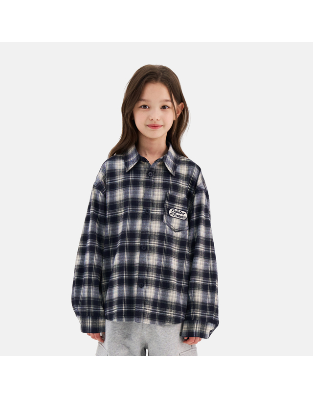 아웃도어프로덕츠 키즈 [본사]플란넬 체크셔츠 (네이비) OD263ISH06_NVY 착용컷