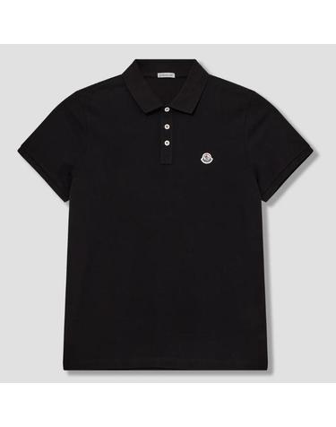 26SS 몽클레르 로고 패치 코튼 폴로 티셔츠 블랙 L1-091-8A00030-84556-999