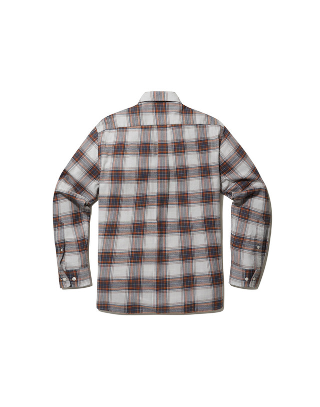 올젠 남성 체크 플란넬 셔츠_ZOG4WC1302CGR 착용컷