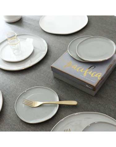 pacifica Plate Gray 15cm S/4