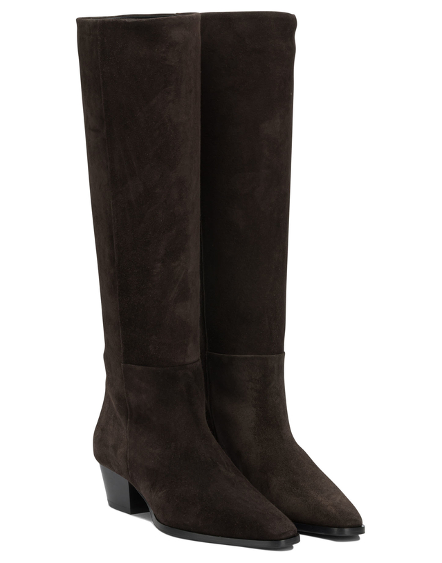 에이디 [해외직구][아이데]Medea 롱 부츠 MEDEACOW SUEDE LEATHERMOKA 7560596 착용컷