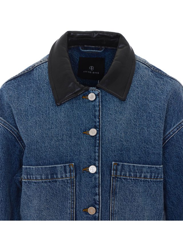 애니빙 [해외직구][애니 빙] 데님 자켓 A0112920WHD94WASHED BLUE 7571986 착용컷