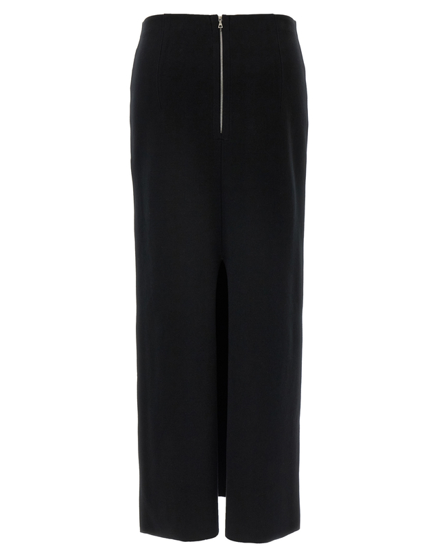 오라리 [해외직구][오라리] 롱스커트 A25SS02WFBLACK 6788163 착용컷