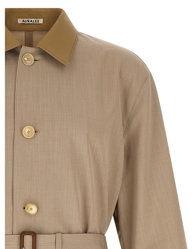 오라리 [해외직구][오라리]Wool Max Canvas 남성 코트 A26SC01WCTOPGRAYBEIGE 7387443 착용컷