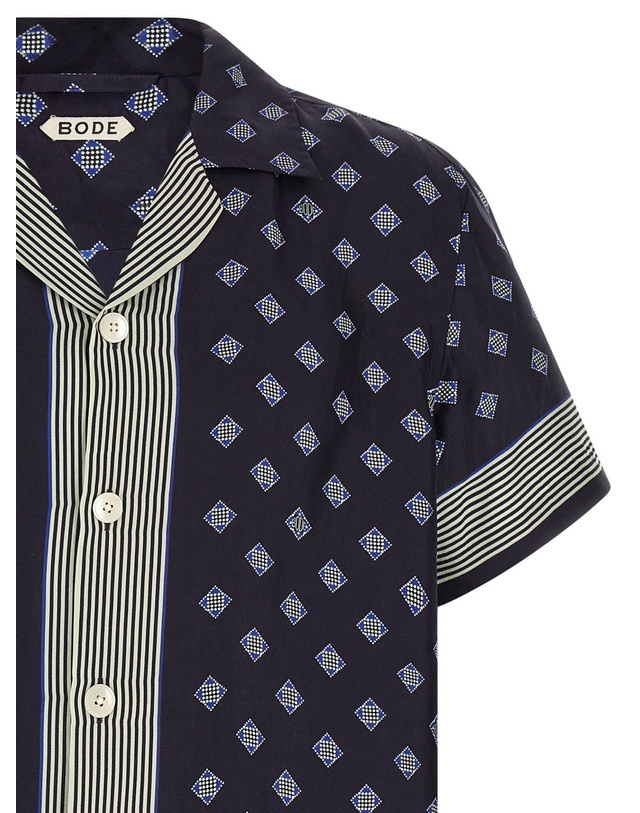보디 [해외직구][보디]Foyer Diamond 반팔 셔츠 MRS26SH009NAVYBLUE 7292571 착용컷