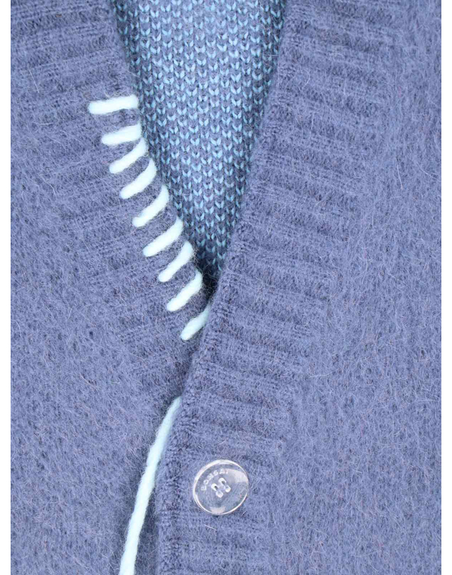 본사이 [해외직구][본사이] 가디건 AW25KN009BLU 7322851 착용컷