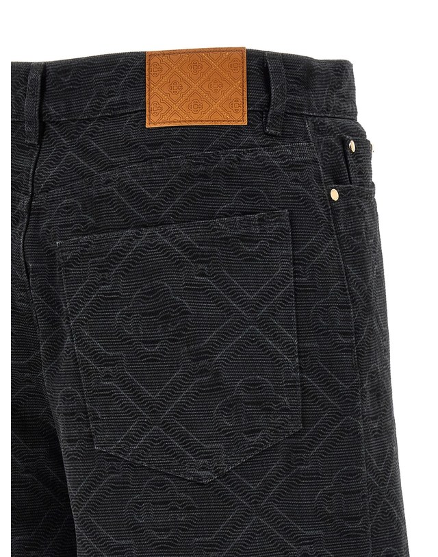 카사블랑카 [해외직구][카사블랑카]Laser Monogram Denim 남성 반바지 MSP26TR39701 7126454 착용컷