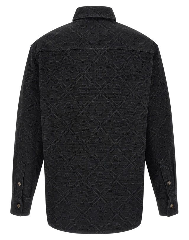 카사블랑카 [해외직구][카사블랑카]Laser Monogram Denim 긴팔 셔츠 MSP26SH24001 7126437 착용컷