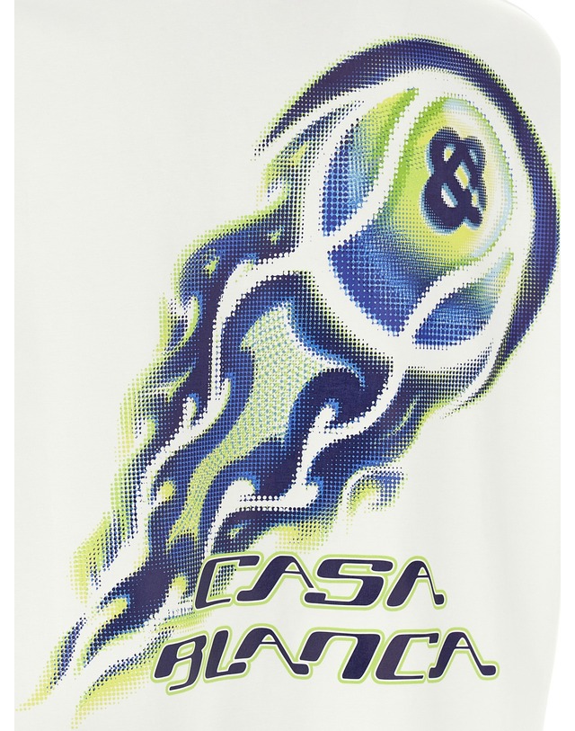 카사블랑카 [해외직구][카사블랑카]Flaming Tennis Ball 반팔 티셔츠 MSP26JTS06401 7126607 착용컷