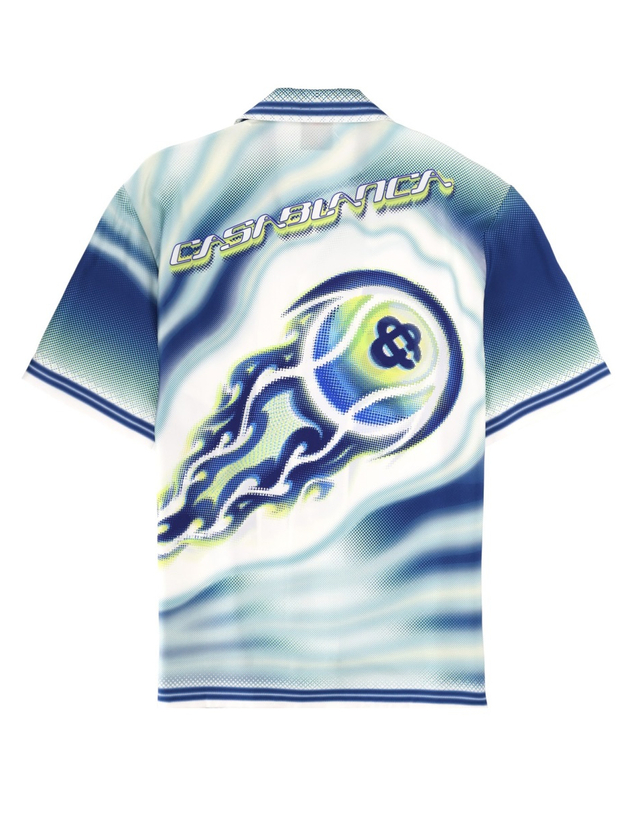 카사블랑카 [해외직구][카사블랑카]FLAMING TENNIS BALL 반팔 셔츠 M-SP26-SH-003-_06THEARTOF 7188466 착용컷