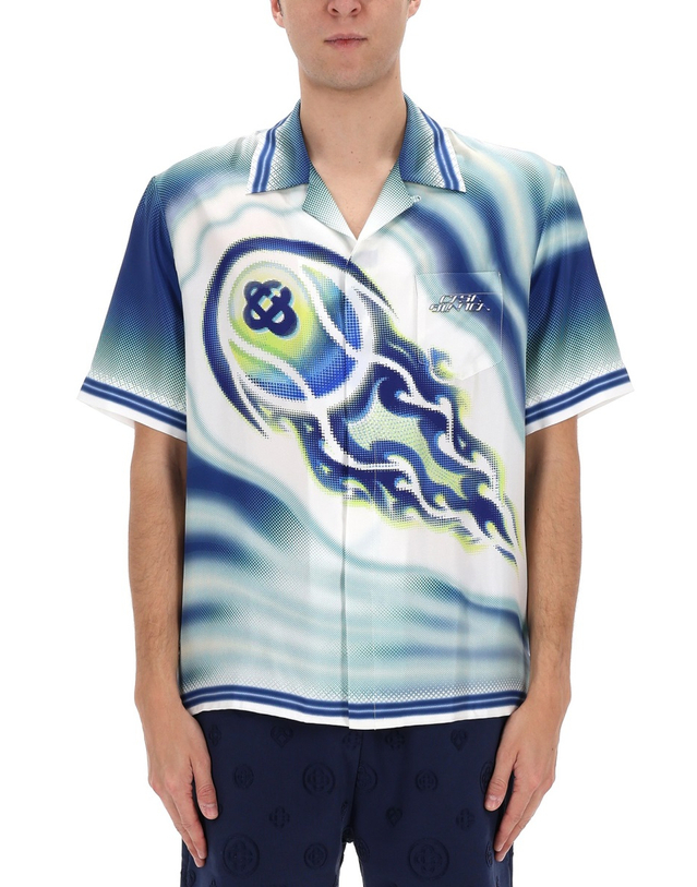카사블랑카 [해외직구][카사블랑카]FLAMING TENNIS BALL 반팔 셔츠 M-SP26-SH-003-_06THEARTOF 7188466 착용컷