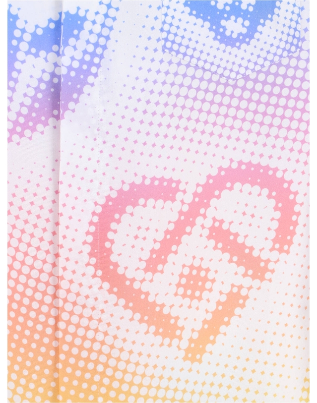 카사블랑카 [해외직구][카사블랑카] 긴팔 셔츠 M SP26 SH 006 03HALFTONE REPEATS LOGO 7327432 착용컷