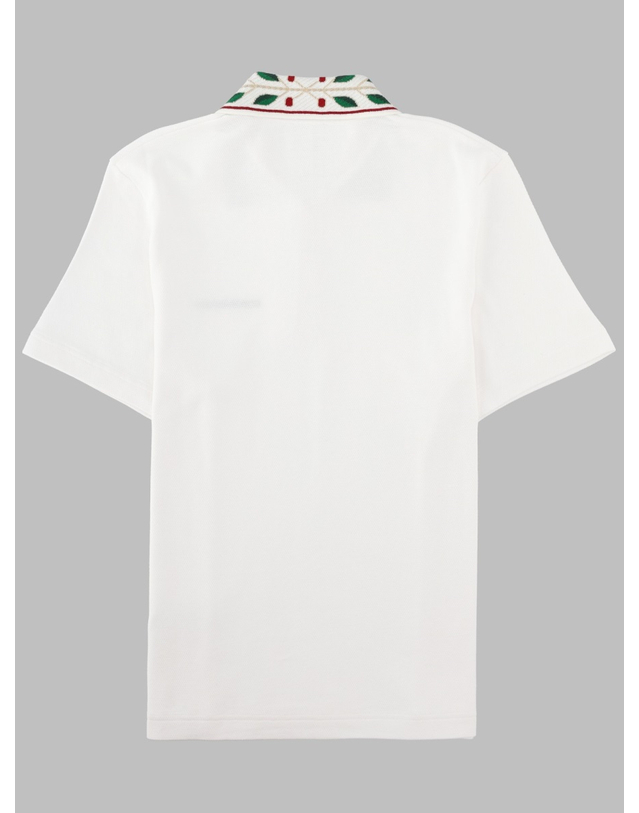 카사블랑카 [해외직구][카사블랑카]LAUREL 반팔 티셔츠 M-PF26-JTP-499_01BRIGHTWHITE 7423624 착용컷