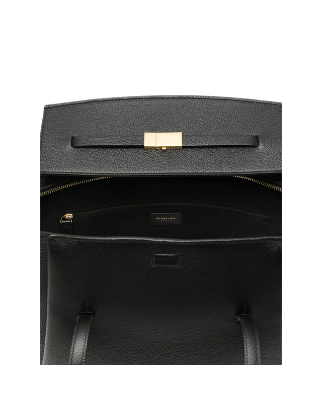 드멜리어 [해외직구][드멜리어] 토트백 D191THE BROOCK SMALLGRAIN BLACK 7578808 착용컷