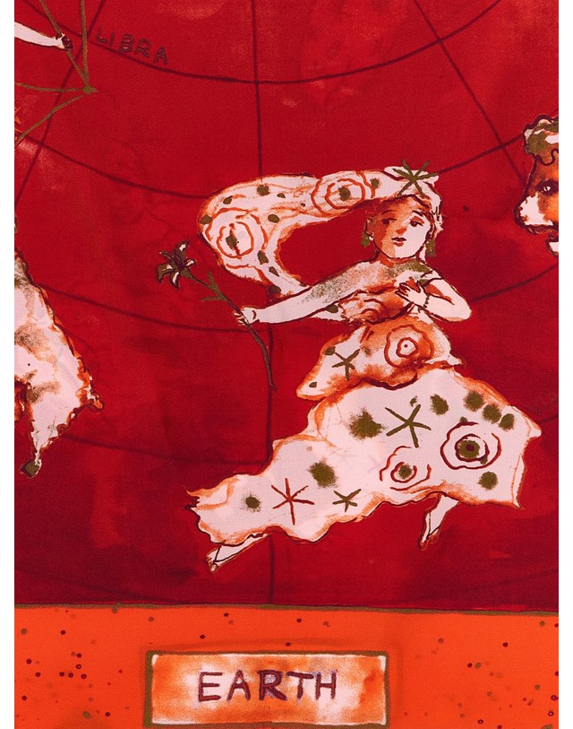 다이앤 본 퍼스텐버그 [해외직구][다이앤본퍼스텐버그]Zodiac Flag 스카프 F001AFFIRESKTLFFIRE 7538570 착용컷