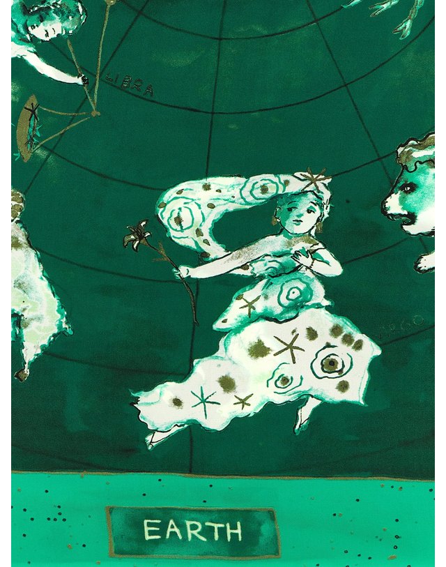 다이앤 본 퍼스텐버그 [해외직구][다이앤본퍼스텐버그]Zodiac Flag 스카프 F001AEARTHSKTLEARTH 7538600 착용컷