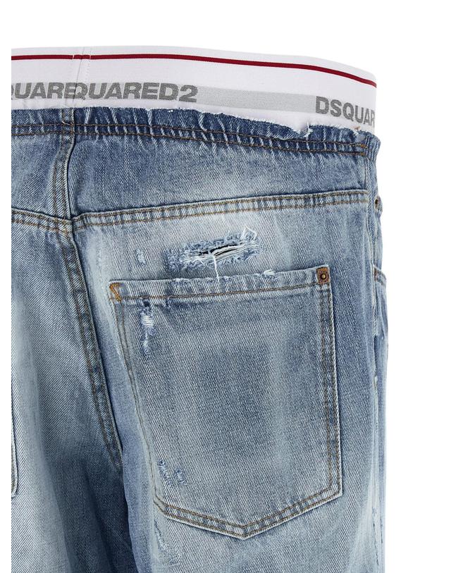 디스퀘어드2 [해외직구][디스퀘어드2]Denim Jogger 청바지 S71KB0783D30038470 7253845 착용컷