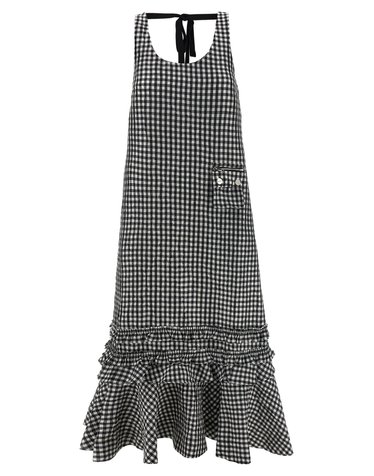 [해외직구][가니]Crinkled Check Long 민소매원피스 W0463099 5686705