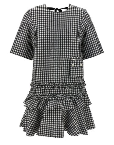 [해외직구][가니]Crinkled Check Mini 반팔원피스 W0464099 5686996