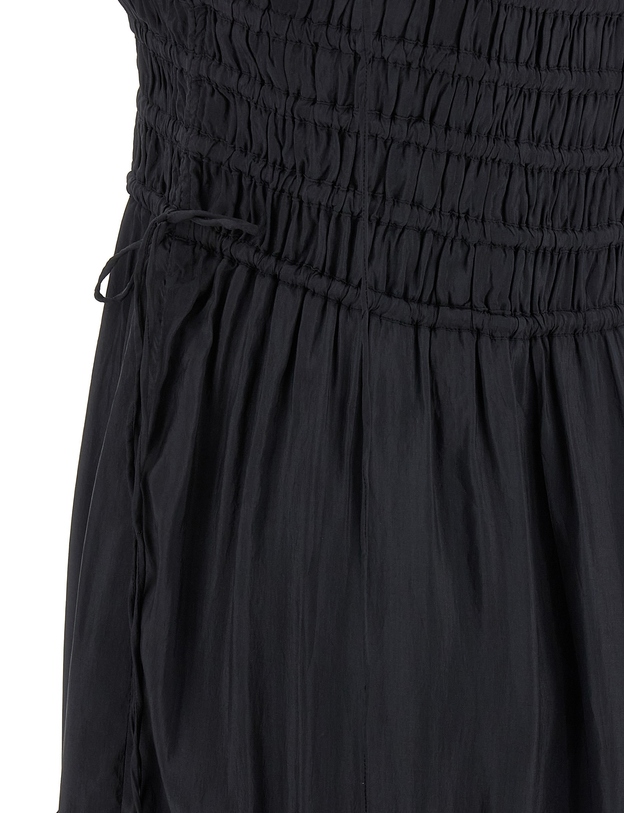 가니 [해외직구][가니]Black Smock Tie 민소매원피스 W0571252 5773031 착용컷