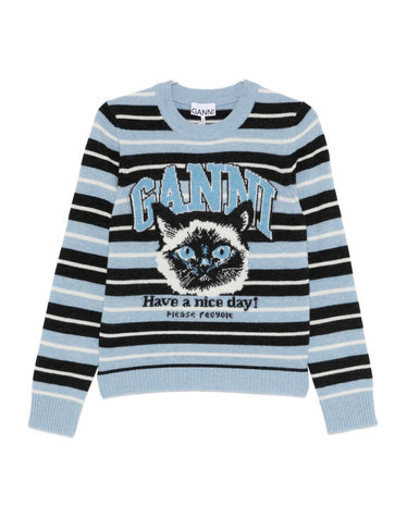 [해외직구][가니]BLUE CAT CRAPHIC (블루 캣 그래픽) 니트 A1070266326 7086721