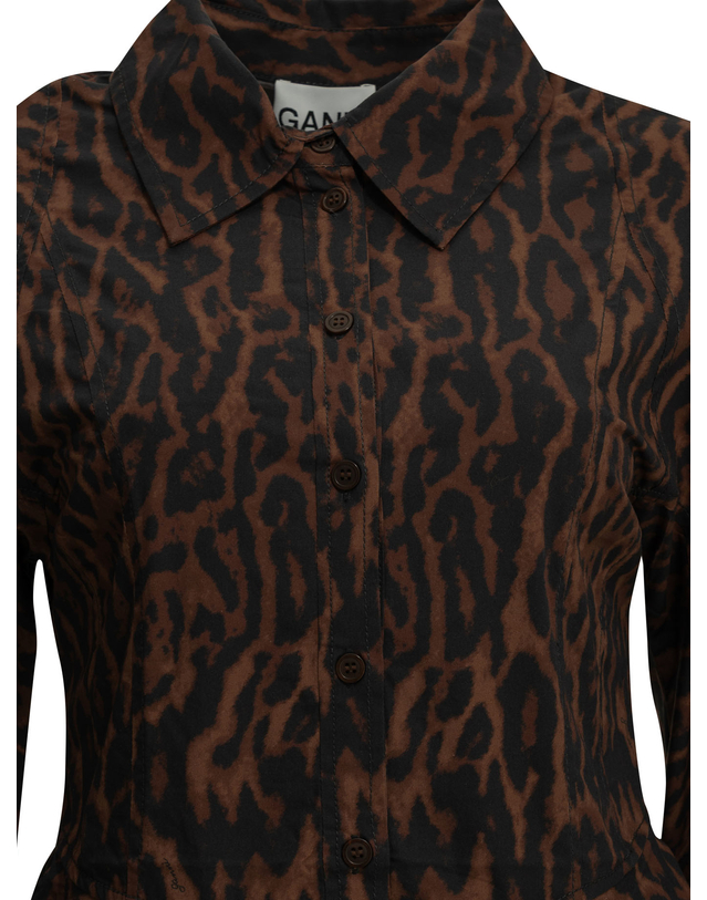 가니 [해외직구][가니]Leopard 긴팔원피스 A1030833ZZB 7557161 착용컷