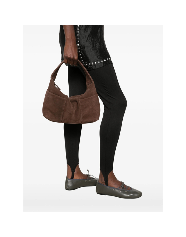 지마구아스 [해외직구][기마구아스] 토트백 MINI SACCO SUEDE BROWN 7584377 착용컷
