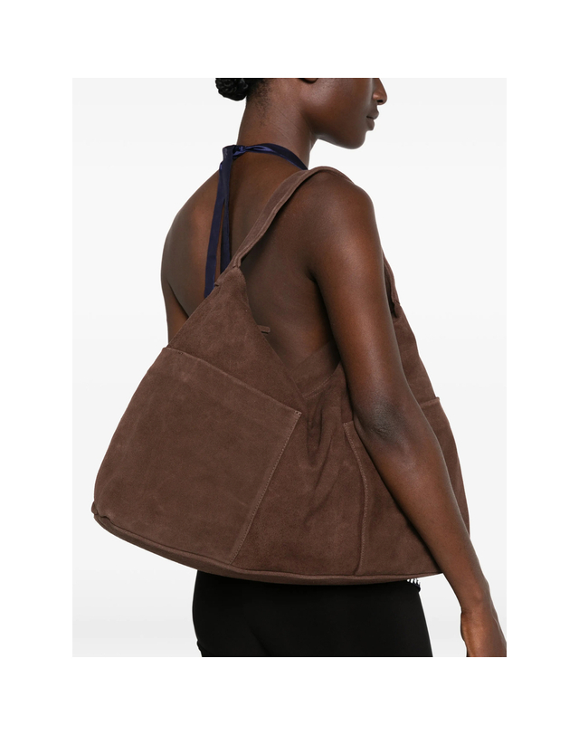 지마구아스 [해외직구][기마구아스] 토트백 MAXI SACCO SUEDE BROWN 7584379 착용컷