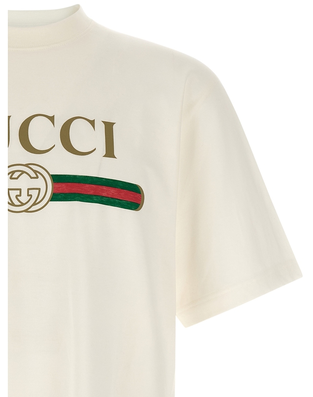 구찌 [해외직구][구찌]Gucci Web 반팔 티셔츠 865015XJHUF9280 7578590 착용컷