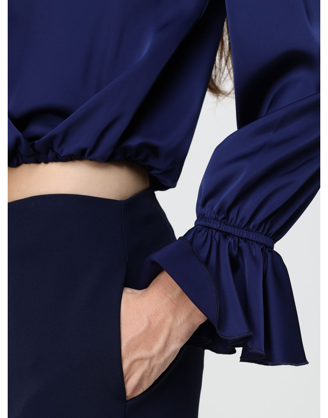 하니타 [해외직구][하니따] 블라우스 HM32644812 BLU NAVY 7555594 착용컷