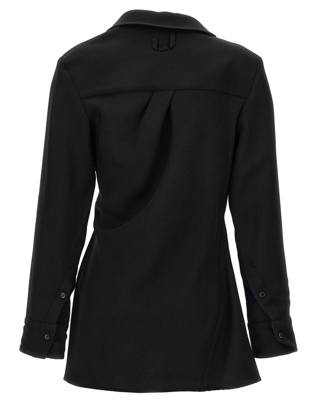 자크뮈스 [해외직구][자크뮈스]La chemise Pablo 블라우스 24E241SH0621544BLACK 2523634 착용컷