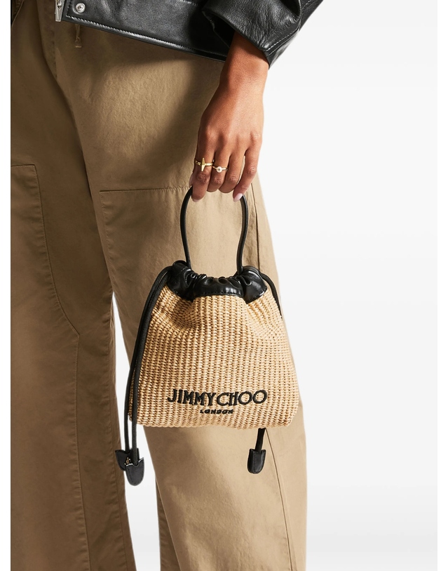 지미추 [해외직구][지미추] 토트백 DRAWSTRINGPOUCHTHQNATURALBLACK 7403854 착용컷