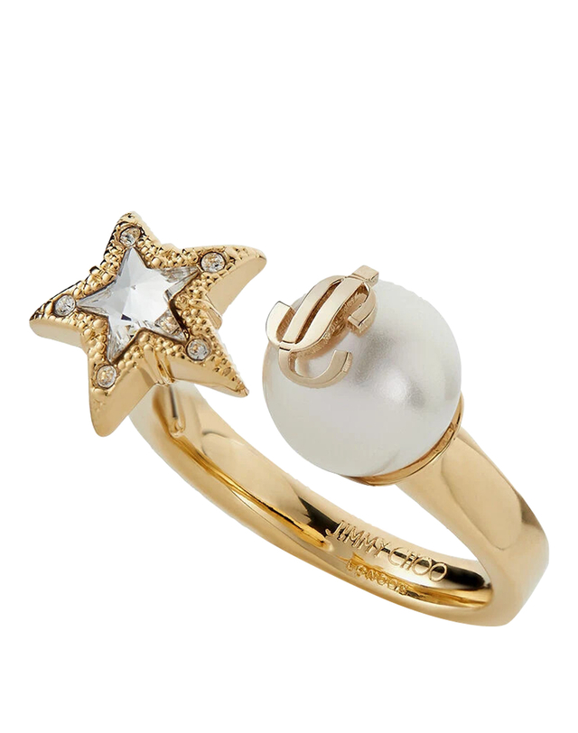 지미추 [해외직구][지미추] 반지 JC STAR PEARL RINGJIQGOLD/WHITE/CRYSTAL 7413052 착용컷