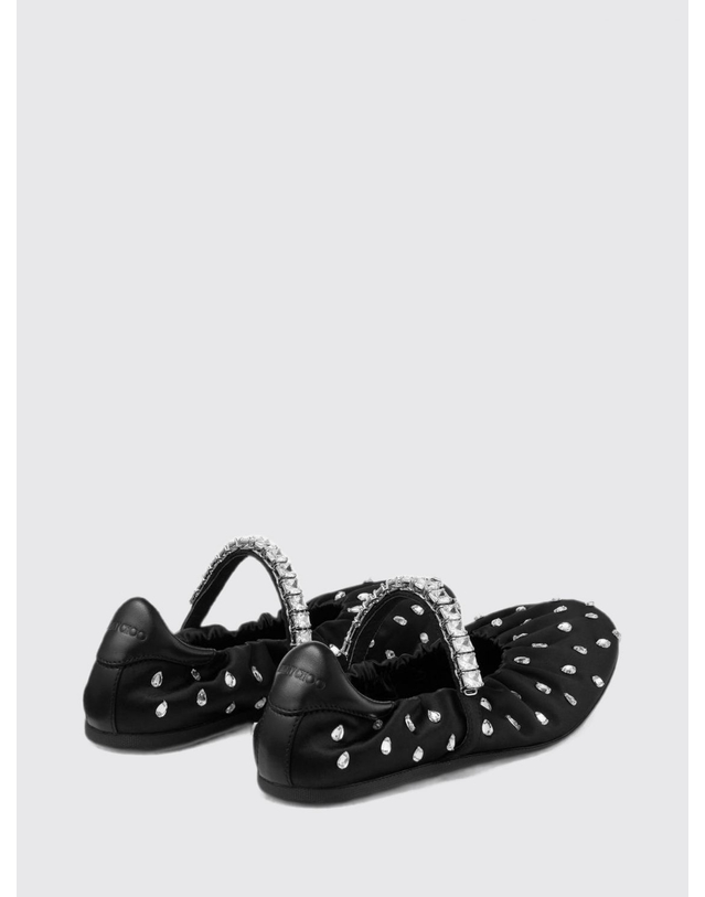 지미추 [해외직구][지미추] 플랫슈즈 JADEBALLERINAQEP BLACK/CRYSTAL 7570816 착용컷
