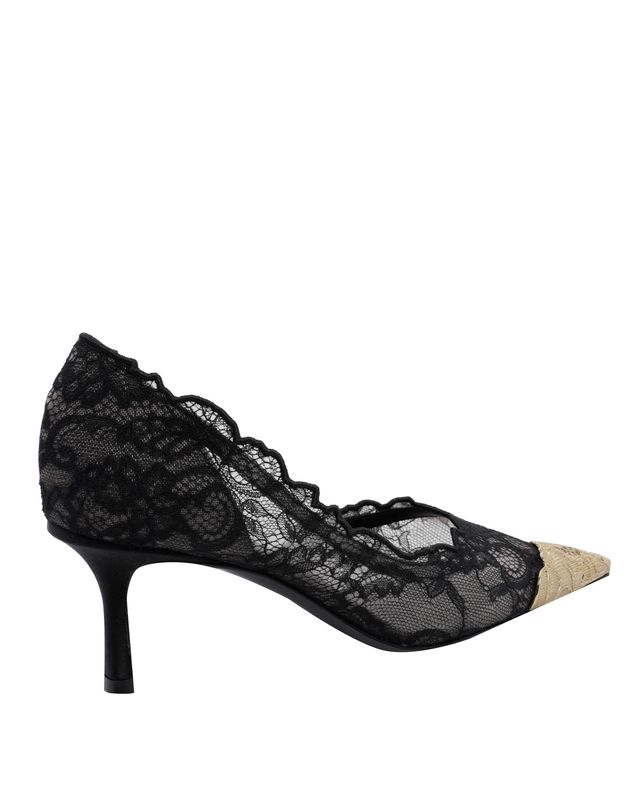 지미추 [해외직구][지미추] 구두 FAIZ PUMP 65FYZBLACK/VINTAGE GOLD 7639384 착용컷