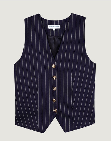 [해외직구][메종라비쉬] 베스트 ZWDUBAILSHELLSTRIPES BLUE WHITE 7314968
