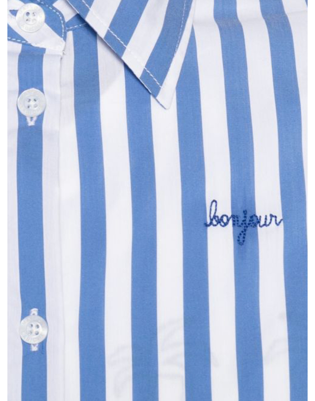 메종라비쉬 [해외직구][메종라비쉬] 긴팔 셔츠 ZWBIDAULTBJRBLUE WHITE STRIPES 7161986 착용컷