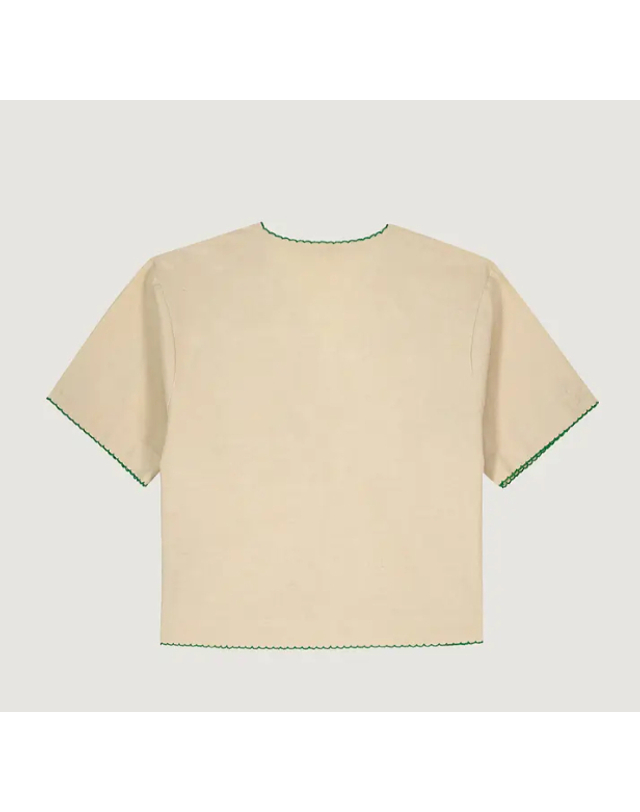메종라비쉬 [해외직구][메종라비쉬] 반팔 셔츠 ZWVENEURPARROTLINEN OATMEAL BEIGE 7312888 착용컷