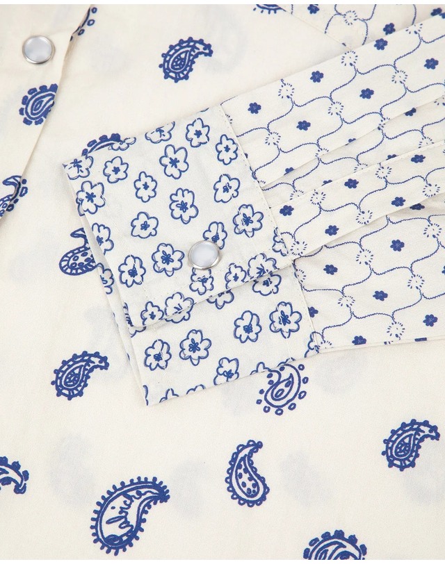 메종라비쉬 [해외직구][메종라비쉬] 긴팔 셔츠 ZWMONSELETCASHCASHMERE PATCH PRINT 7313552 착용컷