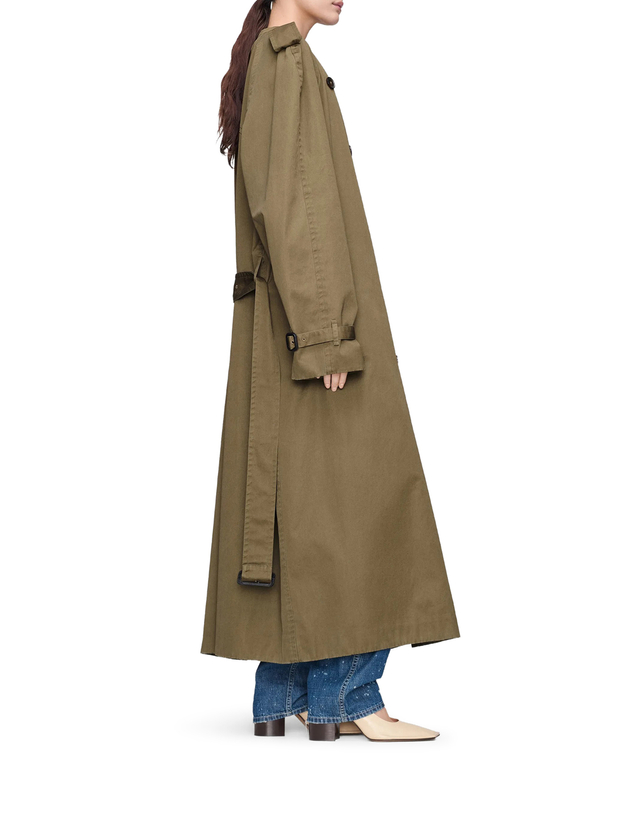 메종 마르지엘라 [해외직구][메종마르지엘라] 여성 트렌치 코트 S51AH0209M35241727 MILITARY GREEN 7512264 착용컷