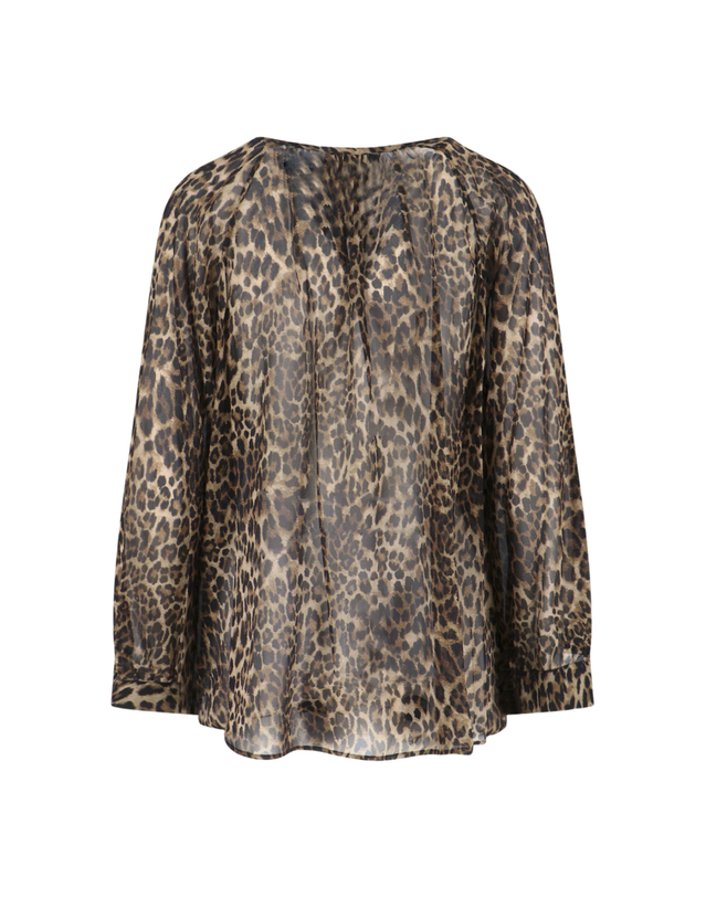 닐리 로탄 [해외직구][닐리 로탄] 긴팔 셔츠 561 W1722VINTAGE LEOPARD PRINT 7331395 착용컷