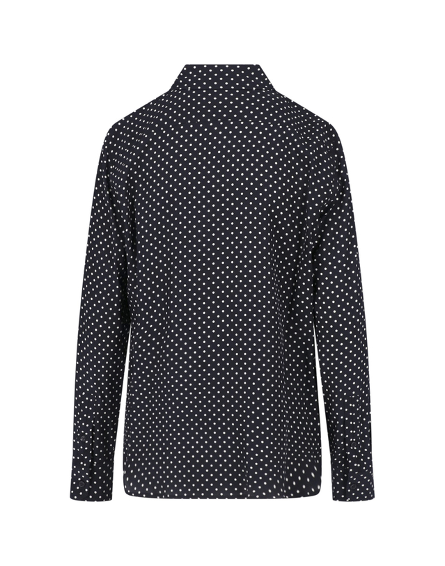 닐리 로탄 [해외직구][닐리 로탄] 블라우스 12035 W1724OBSIDIAN IVORY POLKA DOT 7553136 착용컷