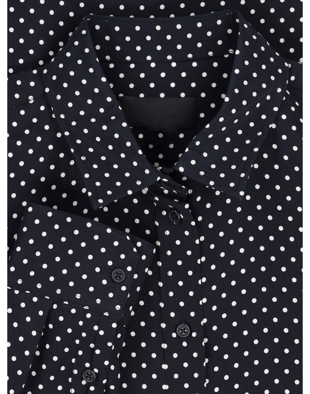 닐리 로탄 [해외직구][닐리 로탄] 블라우스 12035 W1724OBSIDIAN IVORY POLKA DOT 7553136 착용컷