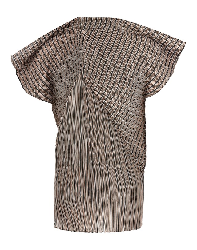 플리츠 플리즈 이세이 미야케 [해외직구][이세이미야케]Generic Stripes (Machine Pleats) 탱크탑 IM58FJ13917 7088314 착용컷