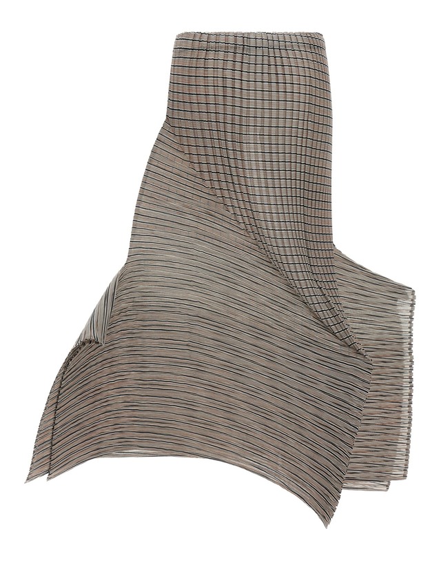 플리츠 플리즈 이세이 미야케 [해외직구][이세이미야케]Generic Stripes (Machine Pleats) 롱스커트 IM58FG14217 7091204 착용컷