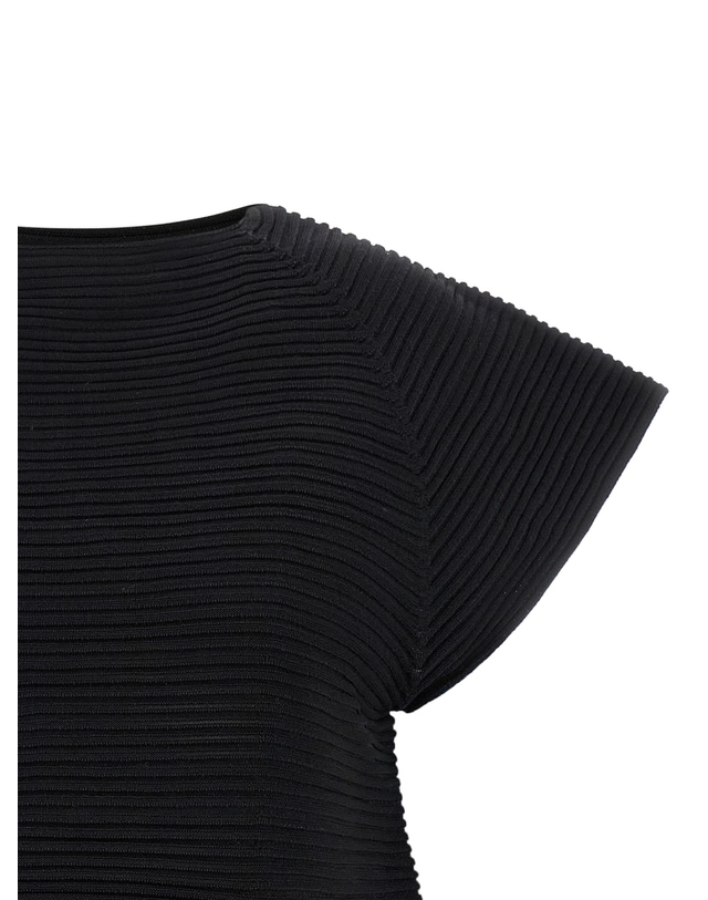 플리츠 플리즈 이세이 미야케 [해외직구][이세이미야케]Corrugated Knit 반팔원피스 IM66KT76915 7261807 착용컷