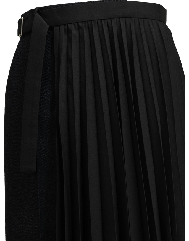 사카이 [해외직구][사카이]Pleated 미디스커트 26-08766202 7597114 착용컷